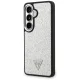 Guess Fixed Glitter Triangle MagSafe Case for Samsung Galaxy S26, Silver