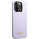 Guess iPhone 14 Pro Case Silicone Vintage Gold Logo, Purple