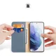 Atverčiamasis dėklas Dux Ducis Hivo telefonui Samsung Galaxy S22+ iš natūralios odos su RFID, mėlynas