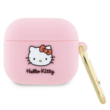 Hello Kitty silikoninis dėklas AirPods 3, rožinis