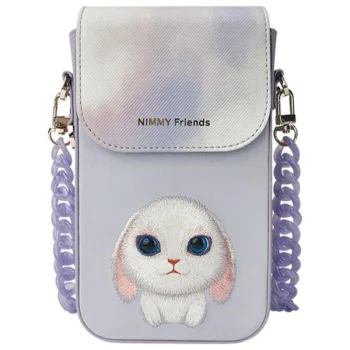 Nimmy Big Eyed Pet 2.0 Rabbit krepšelis telefonui, violetinis