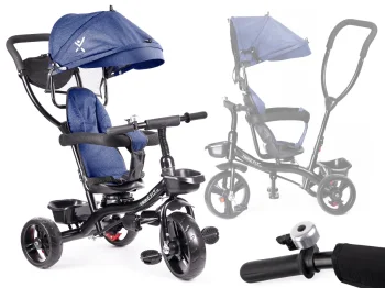 Triratukas-vežimėlis Case TRIKE FIX LITE (70581), tamsiai mėlynas