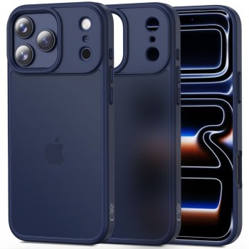 Tech-Protect MagMat Case for iPhone 17 Pro, Matte Navy Blue