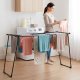 Expandable Clothes Drying Rack ModernHome 19m Telescopic Folding Laundry Stand, black