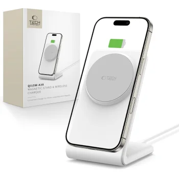 Belaidis įkroviklis Tech-Protect QI15W-A38 MagSafe, balta
