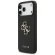 Guess Grained Big 4G & Classic Logo dėklas iPhone 17 Pro Max, juodas