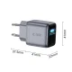 Tech-Protect PowerVision NC45W-GaN USB-C įkroviklis 45W PD, tamsiai pilkas