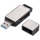Hama 123900 USB 3.0 Multi Card Reader SD/microSD, Black/Silver