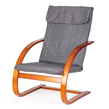 ModernHome supamasis krėslas 140805, pilkas / riešuto spalvos