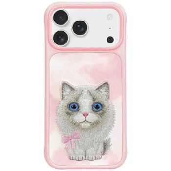 Nimmy iPhone 17 Pro Case Big Eyed Pet 2.0 Cat, Pink