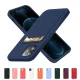 Silikoninis dėklas su kortelių skyreliu Samsung Galaxy A42 5G, tamsiai mėlynas