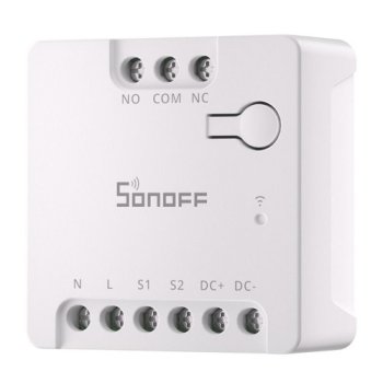 Išmanusis WiFi Matter jungiklis SONOFF MINI-D 12-48V, bepotencialis kontaktas