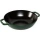 Staub ketaus vok keptuvė 30 cm su stiklo dangčiu, bazilikų žalia
