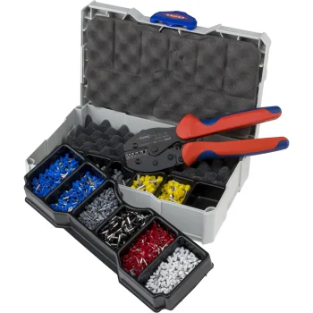 KNIPEX wire end ferrule assortment with crimping pliers