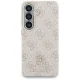 Guess 4G Rhinestone Round Logo MagSafe case for Samsung Galaxy S26, pink