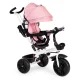 ECOTOYS Kids Tricycle with 360° Swivel Seat and Parent Handle, Pink