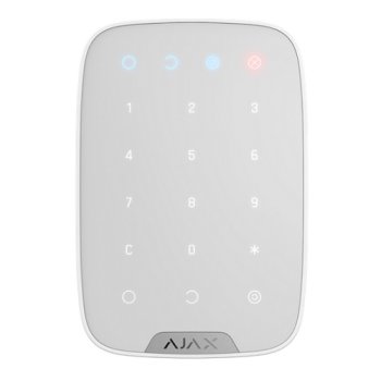 Belaidė jutiklinė klaviatūra Ajax KeyPad Plus, balta