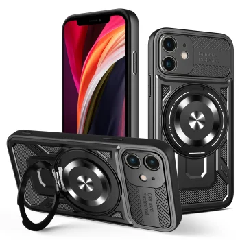 TFO Defender Armor Mag dėklas telefonui iPhone 12 6,1", juodas