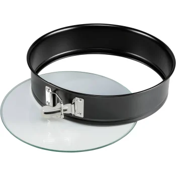 Kaiser Inspiration Springform Pan with Glass Base, 26 cm, Black