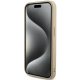 Guess iPhone 15 Pro Max dėklas Saffiano Iridescent Script, auksinis