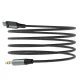 Dudao Lightning į 3.5 mm mini jack garso laidas 1 m, pilkas (L11PRO)