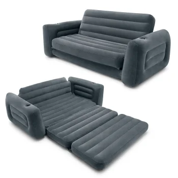 Pripučiama sofa-lova Intex 66552 Queen Size, pilka