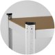 Humberg 4841 metalinė sandėliavimo lentyna 150x75x30 cm, balta
