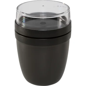 Užkandžių indelis Mepal Lunchpot Ellipse 500+200ml, Nordic Black