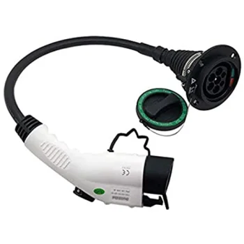 Duosida elektromobilio įkrovimo laido adapteris Type 1 į Type 2, 32A, 0.3m