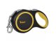 Purlov Retractable Dog Leash, 5m / 15kg, Black/Yellow