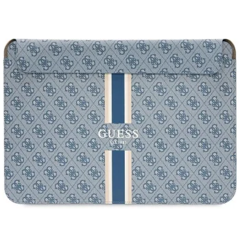Guess 4G Printed Stripes dėklas nešiojamam kompiuteriui iki 14", mėlynas