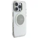 Guess IML Metal Colored Circle Classic Logo MagSafe dėklas iPhone 16 Pro, pilkas