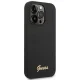 Guess Silicone Vintage Gold Logo dėklas, skirtas iPhone 14 Pro, juodas