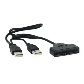 USB 2.0 Type-A į SATA 2.5 colio HDD SSD adapteris, 35 cm, juodas