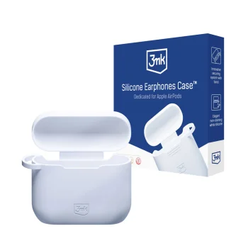 3mk AirPods 3 silikoninis dėklas, baltas