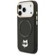 Karl Lagerfeld Big Strap Choupette dėklas iPhone 17 Pro Max su MagSafe, juodas