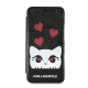 Atverčiamas dėklas Karl Lagerfeld Valentine telefonui iPhone X / Xs, juodas
