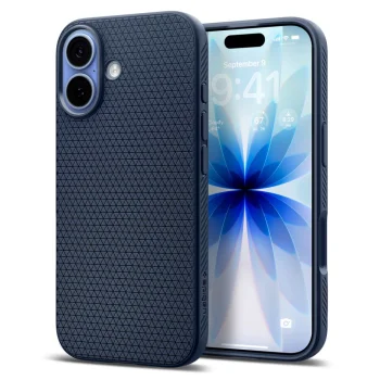Spigen Liquid Air dėklas, skirtas iPhone 17, tamsiai mėlynas