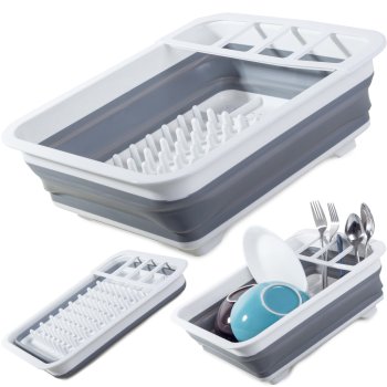Foldable Silicone Dish Dryer for Home and Camping