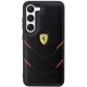 Ferrari Hot Stamp Lines dėklas Samsung Galaxy S23+ telefonui, juodas