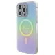 Guess IML Iridescent MagSafe dėklas telefonui iPhone 15 Pro, turkio