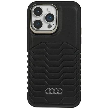 Audi dėklas iPhone 15 Pro Max telefonui su MagSafe, juodas