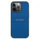Dėklas Guess Saffiano Stripe skirtas iPhone 13 Pro Max 6.7\", mėlynas
