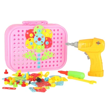 Kids Educational Constructor Tools Set Screwdriver Drill Screws Blocks Unicorn 285 pcs.