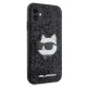 Karl Lagerfeld dėklas iPhone 11 / XR, Glitter Choupette Patch, juodas
