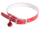 Adjustable collar for dog or cat with bell, 30cm, red/green/purple