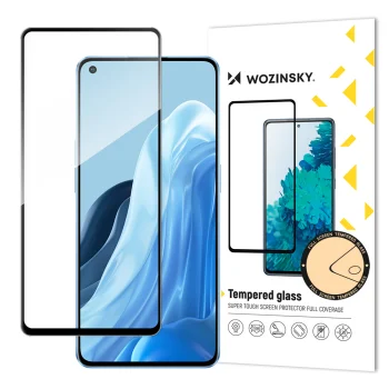 Apsauginis stiklas Wozinsky Full Glue telefonui Oppo Reno7 Pro 5G, juodas