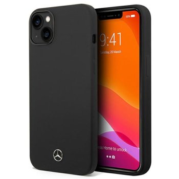 Mercedes Silicone Line Case for iPhone 14 Plus - Black