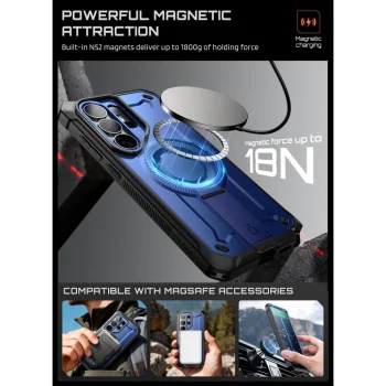Supcase Unicorn Beetle Pro Mag MagSafe dėklas Samsung Galaxy S26 Ultra, mėlynas