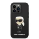 Karl Lagerfeld Silicone Ikonik MagSafe dėklas iPhone 14 Pro Max telefonui, juodas